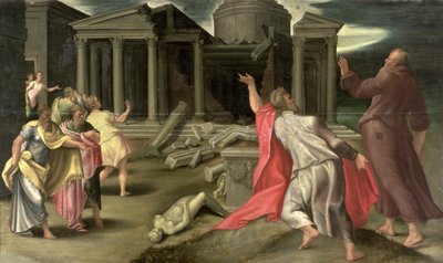 Scena dalla vita di San Giovanni Evangelista da Girolamo Mazzola Bedoli